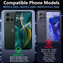For  Moto G 2025/G 2026/G Play 2026 Case With Screen Protector & Slide Camera Lens Cover, Built-In Ring Stand Case For Moto G 2026/G 2025/G Play 2026 (Green) - Green - 查看 10