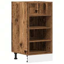 vidaXL Meuble bas "Riga" Bois ancien 40 x 44,5 x 81,5 cm Bois d'ingénierie - Castanho - Ver 2