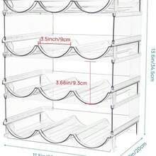 Vtopmart - Soporte Organizador apilable para Botellas de Agua, estantes de Almacenamiento de plstico Transparente para despensa, gabinete de Cocina, clset, encimera, organizacin y (12 Botellas) - 12 botellas - Ver 6