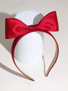 1pc Red 3D Bow Headband, Suitable For Daily, Makeup, Holiday Party Wear,Hairband,Hair Hoop Headbands Hair Accessories Head Accessories - Red - View 8