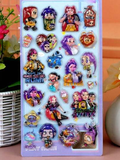 各种可爱动物卡通3D立体浮雕贴纸，适用于手机、3D装饰笔记本，颜色可能略有不同。