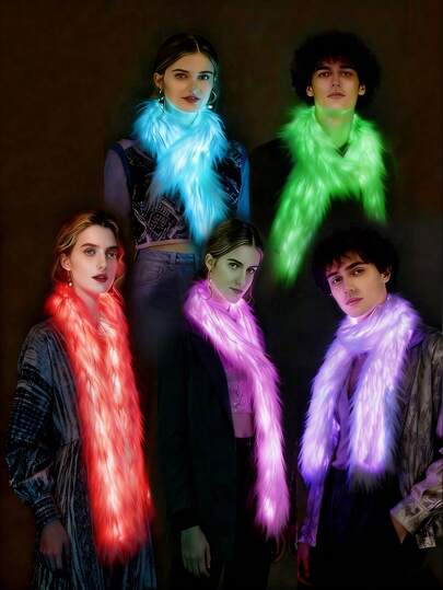 Versatile LED Glowing Scarf - Night Party Costume Prop, Valentine's Day/Easter Decoration, School Cultural Festival & Home Decor Accessory