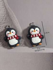 10/30/50pcs Resin Pendant Dog, Penguin, Rabbit Necklace Earring DIY Jewelry Making Cute Animal Pet Earrings Necklaces Keychains Charms