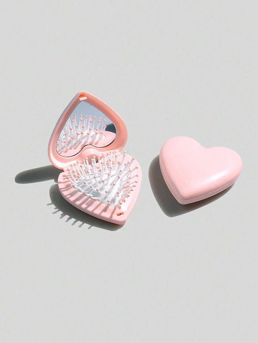 1pc Cute Portable Heart-Shaped Foldable Air Cushion Comb