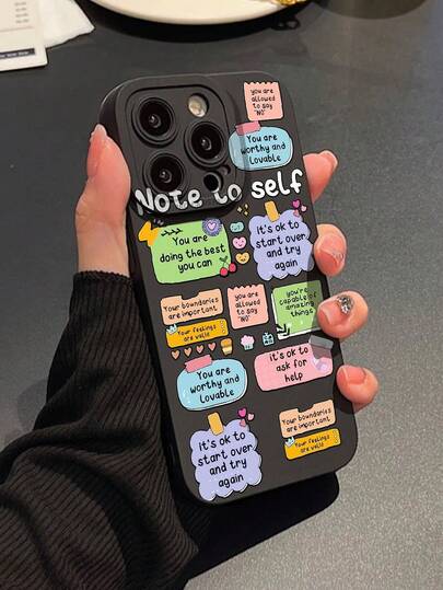 Funda de silicona líquida suave para teléfono móvil con diseño de dibujos animados y lema de estilo Ins, protección corporal completa, a prueba de golpes y caídas, compatible con iPhone11/12/13/14/15/15pro/15 Plus/15 Promax/7plus/8plus/X/Xs Max/Xr/11pro/12pro/13pro/14pro/12mini/13mini/11promax/12promax/13promax/14promax/14plus/6/6s/6plus/7/8/Se y Galaxy/A54/A14/A12/A13/A15/A32/A33/A24/A52S/S20/S21/S22/S23/S24/S23Plus/S24ultra