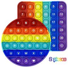 字母数字学习手指玩具，泡泡拼写游戏，ABC教学工具，益智玩具，文具，儿童礼物，返校课堂用品