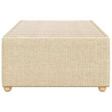 vidaXL Bettgestell ohne Matratze, cremefarben, 100 x 200 cm, Stoff - Beige - Übersicht 4