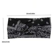 Stretchy Wide-Banded Criss-Cross Headband, Comfortable & Sweat-Absorbent, Multiple Patterns Available, Unisex, Suitable For Daily, Sports, Outdoor & Home Use - Multicolor - View 2