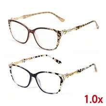 HYCHIC 2PC Women's UV400 Polarized Reading Glasses Cat-Eye Frame With Leopard Print Pattern And Gold Accents, Lightweight Comfort For Work & Leisure - [2件裝]茶+黑豆腐 - 查看 15