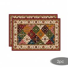 2/4/6/8件装几何图案波西米亚风亚麻餐垫，长方形编织厨房餐桌垫，适用于餐厅、派对、家居装饰 - 彩色 - 查看 11