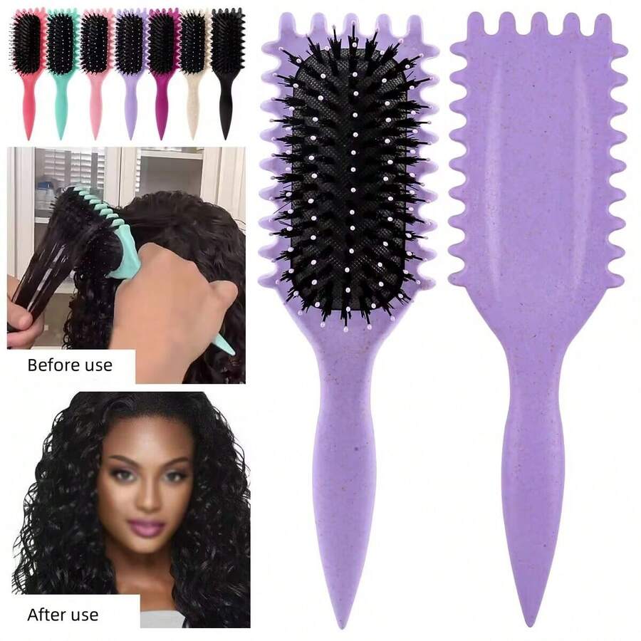1 Portable Travel Hair Brush, Foldable Pocket Comb – Ideal For Daily Styling Of Hair And Beard. A Must-Have For Back-To-School, Travel, And Vacations; It's A Women's Hair Accessory That Includes Brushes, Hairbrushes, Edge Brushes (For Hair Grooming), Combs, Detangling Brushes, Round-Tip Brushes, And Mini Hairbrushes. This Hairbrush Set Also Features Wooden Combs And Hair Combs, Serving As Professional Tools For Hairstylists, And Belongs To Hair Care Products/Hair Accessories – Including Backcombing Brushes (For Hair Grooming) That Support Hair Care. Suitable For Hair Salons, It Works With Curly Hair Brushes, Travel Essentials, Curly Hair Products, And Hair Styling Equipment. Perfect As A Christmas Accessory, It Meets All Hair Grooming Needs And Helps Create Various Hairstyles. - Nhiều màu - Xem 1