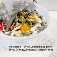 ULTHMOK Lemon Mint Tea 3.5g*50 Bags Refreshing Fruit Tea Dried Lemon Lime Orange Slices Perppermint No Additives Triangular Tea Bag Easy To Brew Easter Basket Stuffers Beverage - Lemon Mint-50 - View 4