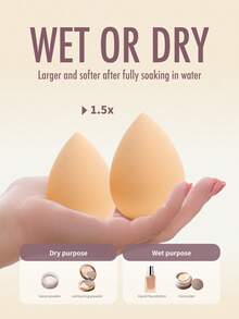 3pcs Reusable Dry & Wet Makeup Sponge Set, Soft Makeup Blender Applicator For Powder, Liquid, Setting Makeup, Suitable For Men And Women, Portable Daily & Travel Essential