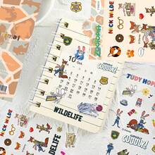 迪士尼疯狂动物城2贴纸，疯狂动物城主题派对礼品，尼克卡通贴纸，疯狂动物城手机壳贴纸，朱迪贴纸，防水贴纸，适用于书籍、日记本、手机壳、笔记本电脑、平板电脑、水瓶，适合作为节日、生日礼物或奖励，礼品装饰 - 彩色 - 查看 3