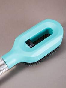 2-In-1 Spray Hair Brush, Transparent White, Water Mist Spray Brush, Built-In Water Tank, Soft And Flexible Comb Teeth, Dry And Wet Styling Spray Brush, Suitable For Curly, Straight And Wavy Hair, Moisturizing Hair Brush, Curling Brush, Detangling Brush, Women's Brush, Hairstyling, Travel Use, Hair Products, Hairdressing Tools, Hairdressing Supplies, Hairstylist, Hair Accessories, Hair Salon, Hairdressing Equipment - Multicolor - View 3