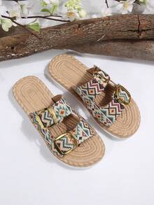 Women's Buckle EVA Beach Holiday Flat Sandals - Multicolor - View 7