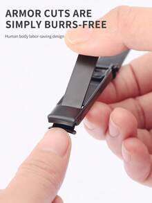 1pc Salon Quality Stainless Steel Black Portable Ultra-Thin Extremely Sharp Keychain Multi-Function Foldable Nail Clipper Nail Scissors Professional Manicure Pedicure Foot Care Tool, Suitable For Home, Travel, Camping And Outdoor