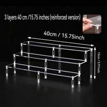 1 قطعة منظم مكياج من الأكريليك، رف عرض شفاف متعدد الطبقات، مناسب للعطور والمجوهرات ومستحضرات العناية بالبشرة والمستحضرات التجميلية، للحمام والغرفة والديكور المنزلي، هدية عيد الحب - شفاف - مشاهدة 8