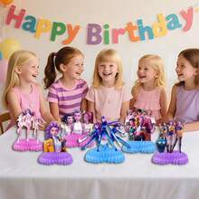 Witcher Theme Melody Coral Stone Decor Center Piece, Cartoon Character Dining Table Decor, Suitable For Girls' Birthday Party Decor, Witcher Cartoon Coral Stone Dining Table Decor, Birthday Party Dining Table Decor