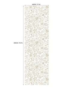 1卷波西米亚水彩佩斯利花卉图案可移除自粘壁纸，雅各宾风格图案，海军蓝底蓝白花卉，儿童房自粘壁纸，11.8/15.7/17.7英寸 x 6.5/9.8/16.4英尺，翻新自粘墙板，壁纸装饰，春季家居焕新元素，Rama装饰贴纸，生日和毕业礼物，节日家居装饰，开斋节，情人节背景装饰 - 彩色 - 查看 11