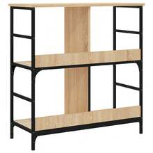 vidaXL Bibliothèque chêne sonoma 78,5x33x82 cm ingénierie du bois - Tabac - Voir 6
