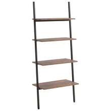 vidaXL Étagère comprenant 4 niveaux Marron foncé et noir 64x34x150,5cm - Tabac - Voir 2