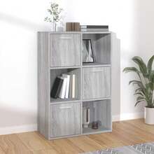 vidaXL Armario de almacenamiento Sonoma gris 60x29,5x90 cm - Gris - Ver 1