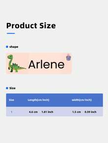 1/32/64/128/256 Pcs Customizable Name Stickers, Waterproof And Oil-Proof Labels, Cartoon Dinosaur Pattern Stickers, Paper Name Labels, Personal Items - Multicolor - View 4