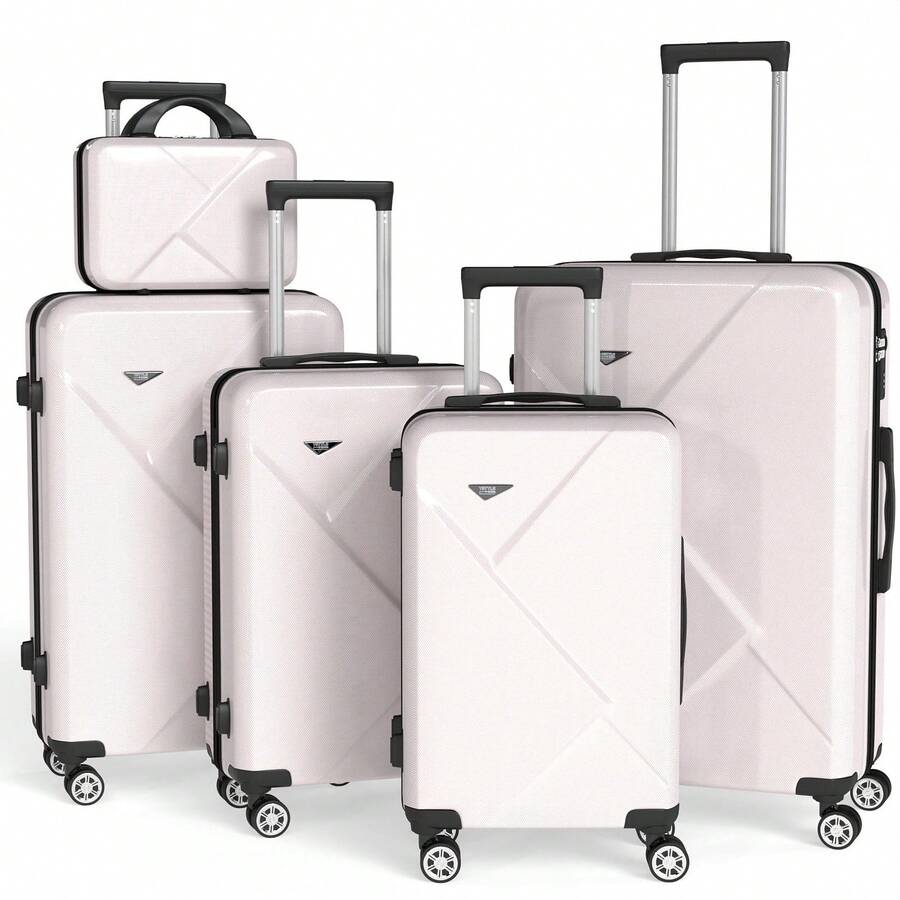 YSTYLE Bộ vali 5 món có nhiều màu sắc khác nhau. Được làm từ chất liệu ABS, có khóa số, bánh xe đa năng êm ái, chiều dài tay cầm có thể điều chỉnh, phù hợp cho du lịch, công tác, và lưu trữ đồ dùng học tập. - trắng đục - Xem 1