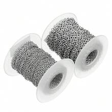 5米/卷/包 不锈钢圆圈十字O型链 项链尾链 手链链 DIY 珠宝配件