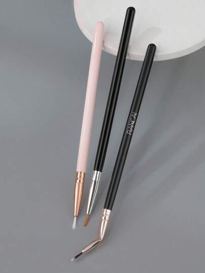 Pincel delineador de ojos de punta fina, pincel portátil de gel para ojos y base, herramienta de maquillaje cosmético para uso profesional y de viaje
