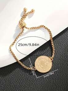 1PC Stainless Steel Saint Benedict Medal Bracelet Saint Benedict Cross Bracelet Men's Women's Christian Pastor Exorcism Talisman Jewelry - Fashion - View 2