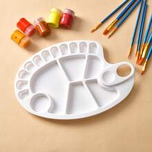 2pcs Large Thick Palette, Art Painting Watercolor Gouache Acrylic Color Mixing Tray - Multicolor - View 2