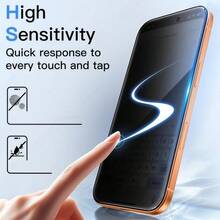 Protetor de tela com privacidade, compatível com iPhone 7, 8 Plus, X, XS Max, XR, 11, 12, 13, 14, 15, 16, 17 Pro, 14, 15, 16 Plus, 17 Air Series, 6 unidades. Visão lateral de 28°, impede espionagem. Vidro temperado com dureza 9H (diamante), 98% de transparência, antirriscos, alta definição, toque preciso e privacidade. Ideal para uso no escritório e em deslocamentos. Proteção essencial para o dia a dia, escritório e casa. Protetor de tela para celular. Acessórios para celular: anti-espionagem, à prova d'água, resistente a impactos, quedas e arranhões. - Claro - Ver 6