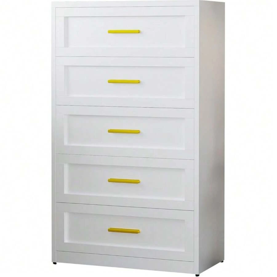 Metal Drawer Storage Cabinets, Bedroom Dressing Tables, Modern Wardrobe Dressing Tables With 4 Drawers, File Cabinet Storage Boxes, For Offices, Homes, And Bedrooms, Drawer-Style Dressing Tables And Wardrobes. - trắng - Xem 1
