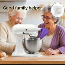 Flour Funnel For Kitchen Aid Mixer,New Flour Funnel-Stand Mixer For Kitchen Aid Artisan Ksm150 5-Quart Tilt-Head Stand Mixer,For Egg Liquid And Both Flour,Enables Guided Pouring (White) - Multicolor - View 7