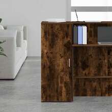 vidaXL Armadio da Parete chêne fumé 40x45x103,5 cm in legno metalmeccanico - Castano - Visualizzare 3