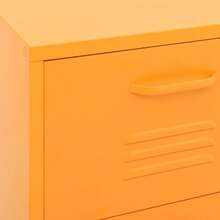 vidaXL Armoire de rangement Jaune moutarde 42,5x35x101,5 cm Acier - Jaune citron - Voir 8