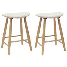 vidaXL Sedie da sala da pranzo 2 pz Naturali 46 x 37 x 63 cm - Castano - Visualizzare 2