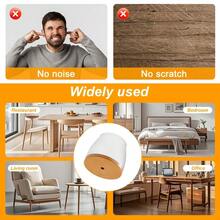 8/16 piezas Almohadillas redondas de fieltro mate para patas de silla, protectores de piso para muebles en pisos de madera dura y laminados, resistentes a arañazos y reductores de ruido, color marrón claro - marrón claro - Ver 6