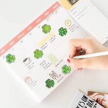 500 buc/rolă autocolante holografice cu trifoi, trifoi norocos verde cu sclipici asimetric de 2,5 cm, plic de Ziua Sfântului Patrick, revistă, husă de telefon, ceașcă, laptop, decor DIY pentru albume de scrapbooking, împachetare cadouri pentru petreceri, sigiliu autocolant din PVC - Multicolor - Vizualizare 3