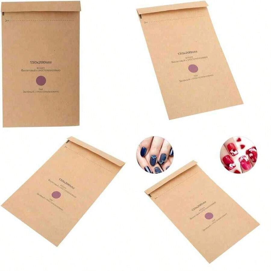 Bolsa de Desinfeccin de Cosmticos, Bolsa de Esterilizacin de Herramientas para Uas, Cosmticos Desechables para Accesorio de Mquina de Desinfeccin (130 * 200mm) - como se muestra en la figura - Ver 1