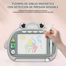 1 Pieza Pizarra MagnéTica De Dibujo Para NiñOs Con Sellos, Pizarra De Escritura Para Garabatear Para NiñOs, Juguete Educativo, Regalo Ideal Para CumpleañOs, Navidad Y Halloween Para NiñOs Y NiñAs, Juguetes De Arte Y Dibujo Para NiñOs, Juguetes Educativos Deportivos, Tableros De Pintura Y Garabatos Para NiñOs, Juguetes Educativos Y De Aprendizaje Para NiñOs Y NiñAs, Sellos MagnéTicos, Suministros Para Tableros De Escritura, Dibujo Para NiñOs, Regalos De CumpleañOs, Halloween, Navidad, Tablero De Dibujo, Tablero MagnéTico, Tableta De Escritura Reutilizable, Tablero De Pintura Y Escritura Para El Aprendizaje Temprano Para NiñOs Y NiñAs De 1 A 6 AñOs, Amigable Para Viajar, Regalo De CumpleañOs (Azul, Rosa, Gris) - Gris - Ver 8