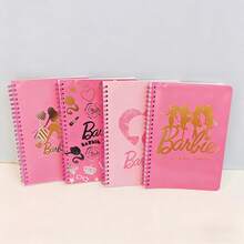1pc New Barbie Student Notebook, Cartoon Pattern, A5 Spiral Bound, Pink Diary, Random Style, New Year Gift, Valentine's Day Gift, Easter Gift - Multicolor - View 2