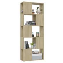 vidaXL Biblioteca/Separatore di pezzi Chêne Sonoma 60x24x155 cm - Castano - Visualizzare 4