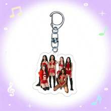 KATSEYE 亚克力钥匙扣 DIY 星星包包吊坠 D 形环挂件礼物 - 彩色 - 查看 9