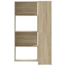 vidaXL Biblioteca de ángulo de 4 niveles chêne chêne sonoma madera de ingeniería - Marrón - Ver 4