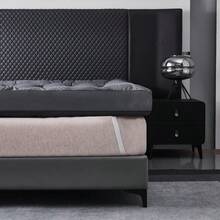 Grey 4 Inch Thick Super Soft Mattress Topper - Double - View 9