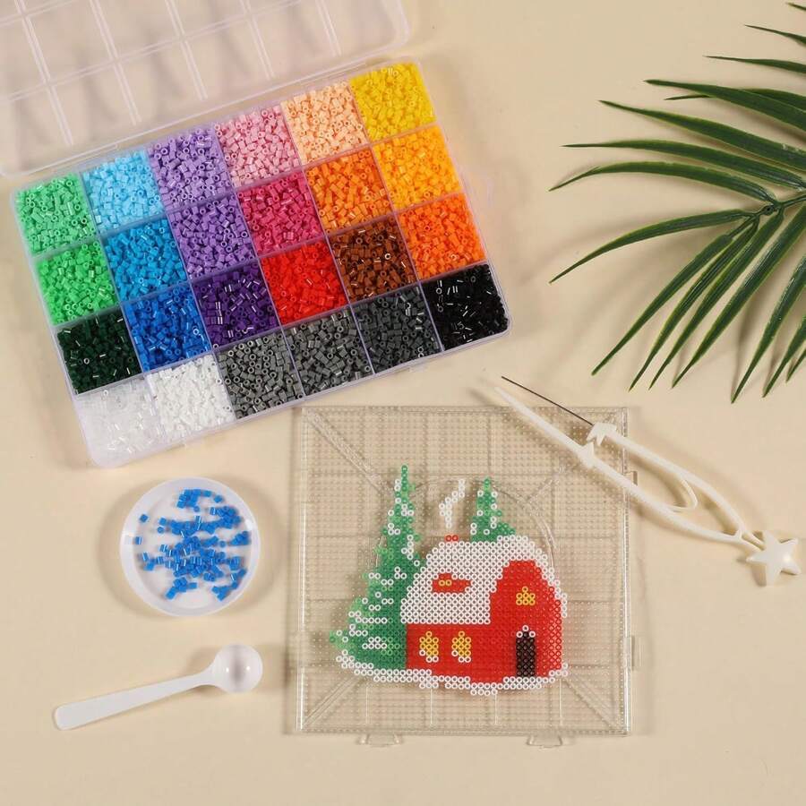 Bộ 13.500 hạt nhựa nhỏ 2.6mm/hộp, 24 màu, thích hợp cho các dự án thủ công DIY, nghệ thuật khảm, trang trí nhà cửa và các dự án sáng tạo. Lý tưởng cho người mới bắt đầu làm tranh ghép hình pixel bằng hạt nhựa, tranh ghép hình 3D, đồ thủ công làm từ hạt nhựa, đồ trang trí thủ công, móc khóa DIY, quà tặng thủ công cho gia đình, bạn bè, bạn học, các dự án thủ công tại nhà và trường học, quà tặng hàng ngày. - Nhiều màu - Xem 1