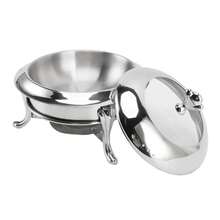 Stainless Steel Round Warming Plate Buffet Set With Lid - 18cm (7.1 Inch) Portable Warmer For Catering, Weddings And Banquets. - Silver - View 4